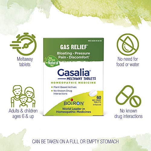 Boiron Gasalia Tablets for Relief from Gas Pressure, Abdominal Pain