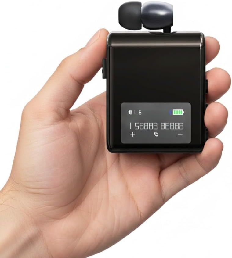 (𝐒𝐩𝐞𝐜𝐢𝐚𝐥 𝟏𝟓 𝐘𝐞𝐚𝐫𝐬 𝐖𝐚𝐫𝐫𝐚𝐧𝐭𝐲 "Bluetooth 5.4 Single-Ear Clip Headset with LED Screen – Vibration Call Reminder, 20H Talk Time, Wireless Earpiece for Driving,