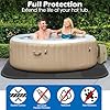 85 * 85 Inch Hot Tub Mat,Inflatable Hot Tub Accessories，Extra Thick Large Hot Tub Eva Foam Pad Padding Foundation for Outdoor Indoor,Portable Spa Pool Accessories Ground Base Flooring Mat Protector