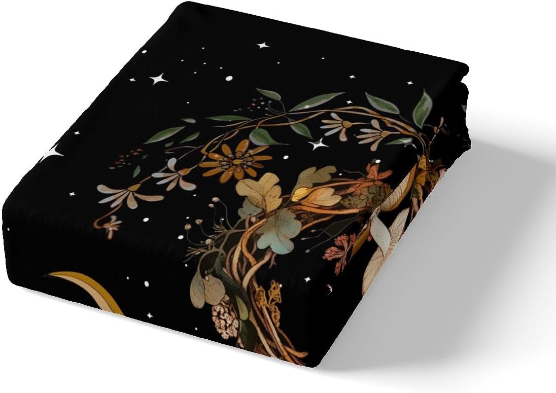 Manfei Mushroom Duvet Cover,Rustic Nature Botanical Plants Leaves Daisy Print King Size Duvet Cover for Kids Adults,Love Heart Tribal Moon Starry Soft Comforter Cover(No Filler) with Zipper Closure