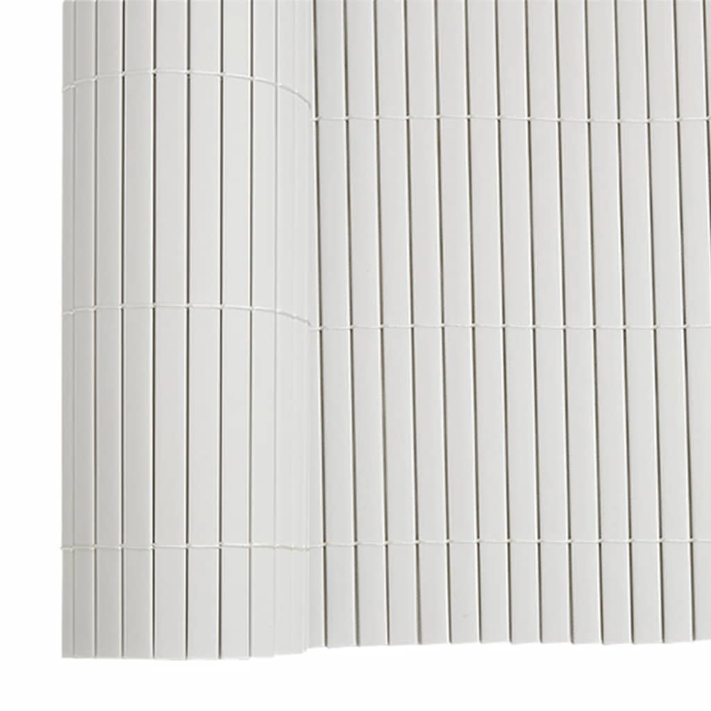 vidaXL Gartenzaun Doppelseitig Weiß 1,8x3 m PVC, Sichtschutzmatte, Sichtschutz, Zaun, Sichtschutzzaun, Windschutz, Windschutzmatte, Sonnenschutzmatte