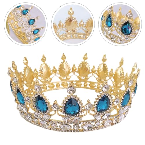 Tiara barroca elegante con cristales de alta resistencia y aleación verde Toyvian para fiestas 7