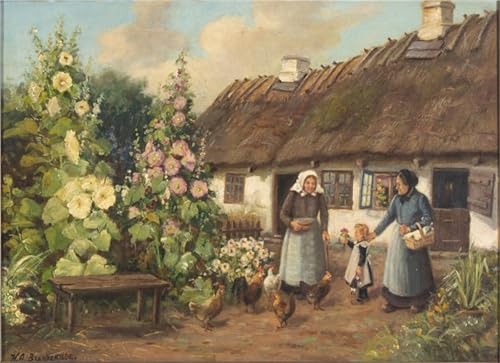 Impression d'art tableau la visite Brendekilde premium