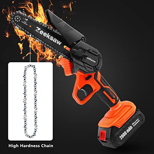 Zeeksaw Mini Chainsaw Chain, Replacement 6 Inch Mini Chainsaw Chains For Cordless Electric Portable Small Chainsaw, Guide Saw Chain For All 6-Inch Handheld Chainsaws (Only 4*Chains) #TOP7