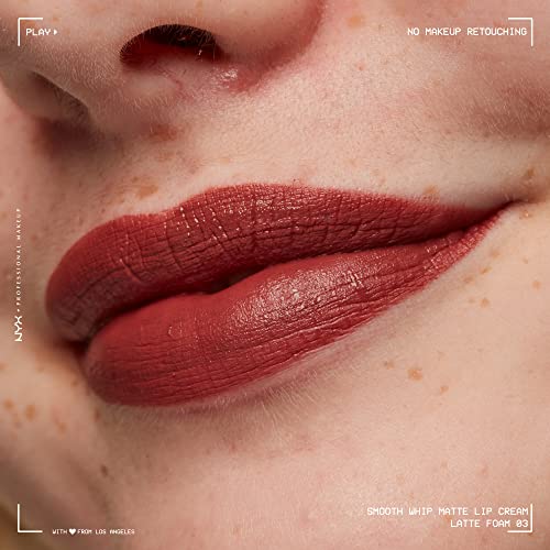 Nyx Professional Makeup Smooth Whip Matte Lip Cream, Long Lasting, Moisturizing, Vegan Liquid Lipstick - Latte Foam (Pinky Mauve) #TOP5
