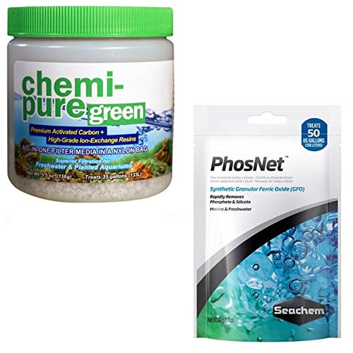 Boyd Enterprises Chemi-Pure Green & Seachem PhosNet Small Marine Tank Chemical Filtration Upgrade Bundle