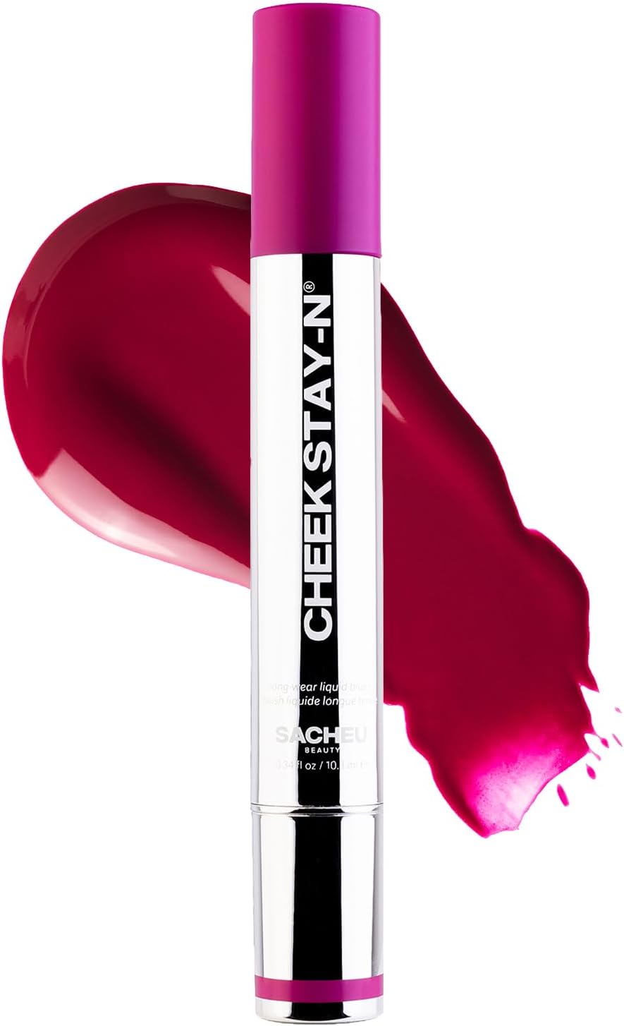 Sacheu Cheek STAY-N Liquid Blush for Cheeks â High Pigment, Buildable, Lightweight Cream Blush for Dewy & Radiant Flushed Cheeks â Long-lasting & Cruelty Free, I'm Bold