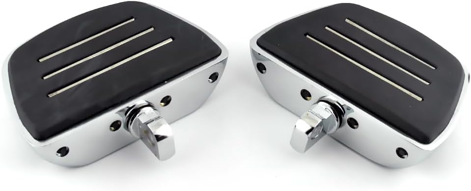 Boldness Motorcycle Footpegs, Foot Peg Front Pegs Footrests Mini Footboards Fits for Harley Electra Glide Softail Dyna Chopper Sportster 883 (Chrome)