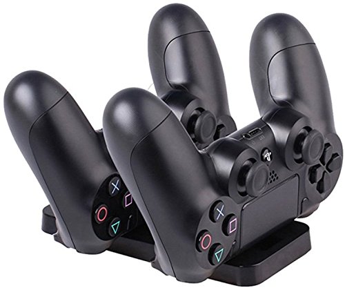 Ps4 Controller Charger, Megadream Dual Usb Charging Docking Station Stand For Sony Playstation 4 Ps4, Ps4 Slim, Ps4 Pro Dualshock 4 Controller – Black #TOP2