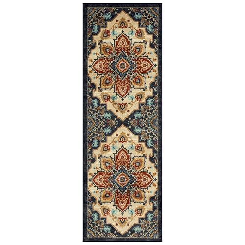 Maples Rugs Ruby Oriental Runner Rug - Made in USA