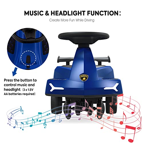 Toddoowish Wiggle Car Ride On Toy –Music Plasma Car, No Batteries, Gears Or Pedals, Twist, Turn, Wiggle Movement To Steer, Outdoor Swing Car For Kids 3 Years And Up (Blue) #TOP3