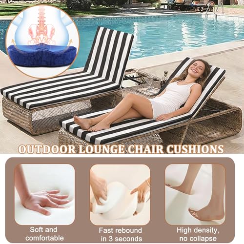 Cojín de asiento impermeable 180x60x8 cm lavable para sofá de jardín 4