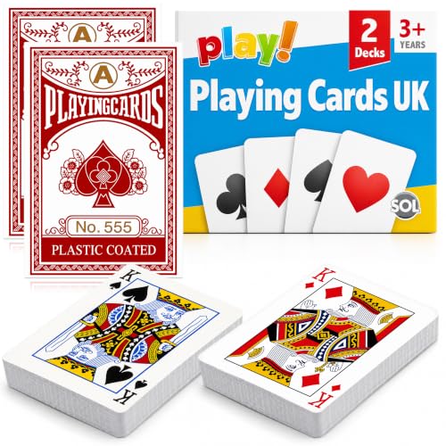 SOL 2pk Playing Cards UK - Deck Of Cards Set - Poker Cards - Pack of Cards