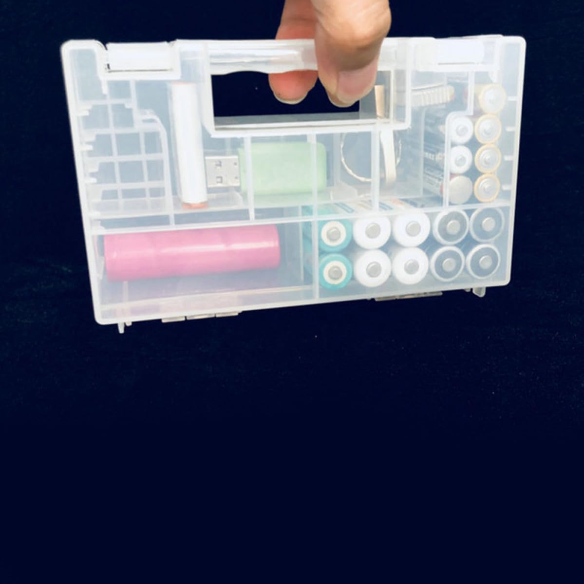 Plastic Battery Storage Box for Size D and Size C 18650 Batteries