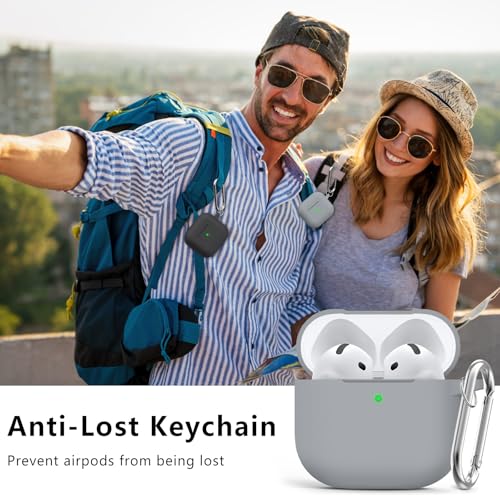 Image of Ljusmicker for AirPods 4 Case 2024 with Cleaner Kit,Light Grey
