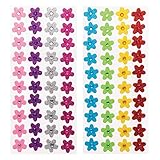 Baker Ross AW242 Flower Gem Foam Stickers - Pack of 80, Self Adhesives, Perfect for Children to...