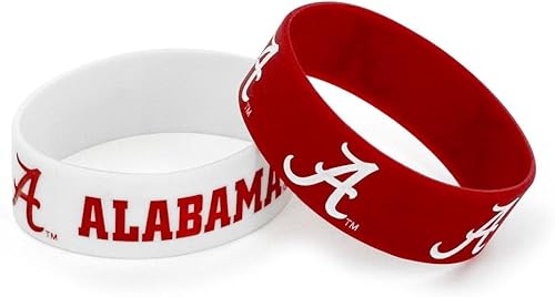 aminco NCAA - Juego de pulseras de goma de silicona unisex para adultos, paquete de 2