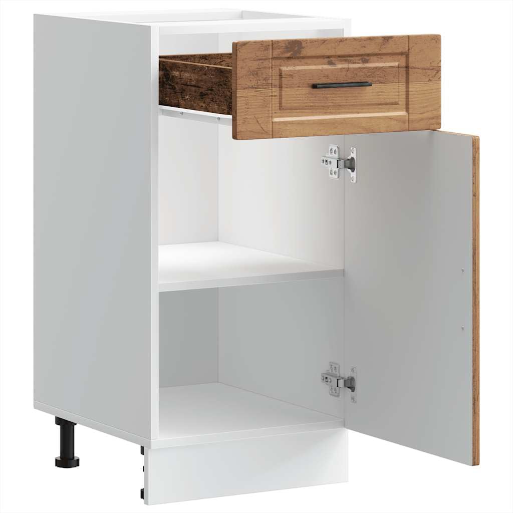 vidaXL Mueble bajo de Cocina Porto Madera Vieja Madera reconstituida, Mueble bajo de Fregadero, Mueble bajo de Cocina con cajón, Mueble bajo de Fregadero