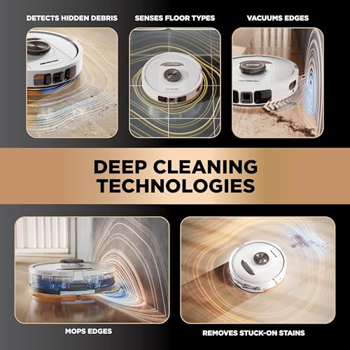 Shark PowerDetect Robot Vacuum and Mop with 60-Day Self-emptying and Cleaning Base - 3D LiDAR Navigation - Wi-Fi/App - 3 Anti-microbial Pads, 1 Odour Cartridge and 2 Brushes Incl. - White - Image 12
