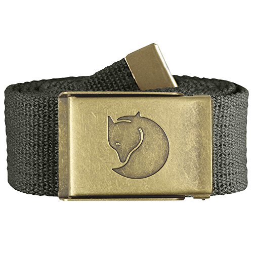 FJÄLLRÄVEN Mixte Canvas Brass 4cm Ceinture, Multicolore (Mountain Grey (Gris Montagne)), Taille unique 120 cm EU