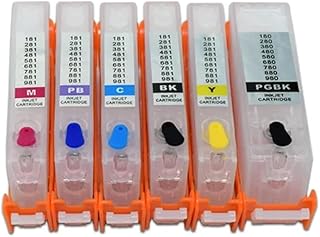 Compatible Refill Ink Cartridge with Chip Compatible with MG5630 MG6330 MG6730 MG7130 MG7530 MG7530F IP8730 Printers PGI-3...