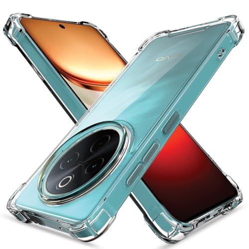 Image of Outlouders Back Cover for Vivo T4 5G / iQoo Z10 5G Clear Transparent PC + TPU Bumper Case with Raised Edges for Shockproof Protection(Transparent)