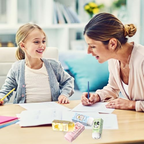 12 Stück Radiergummi Weich, Niedlicher Tier Radiergummi Kinder, Radiergummis für Radieren, Radierer für Schule, Zuhause Bürobedarf Schreibwaren, Geschenke für Kindergeburtstag