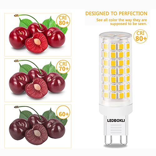 LEDBOKLI 5PCS G9 Led Bulbs 8W Warm White 3000K G9 LED Light Bulbs, Equivalent to 80W Halogen Bulb, LED Corn Lamp Bulbs Ceramic Bulbs, 700LM, AC220-240V, Energy Saving, Non Flicker, Non-dimmable - Image 6