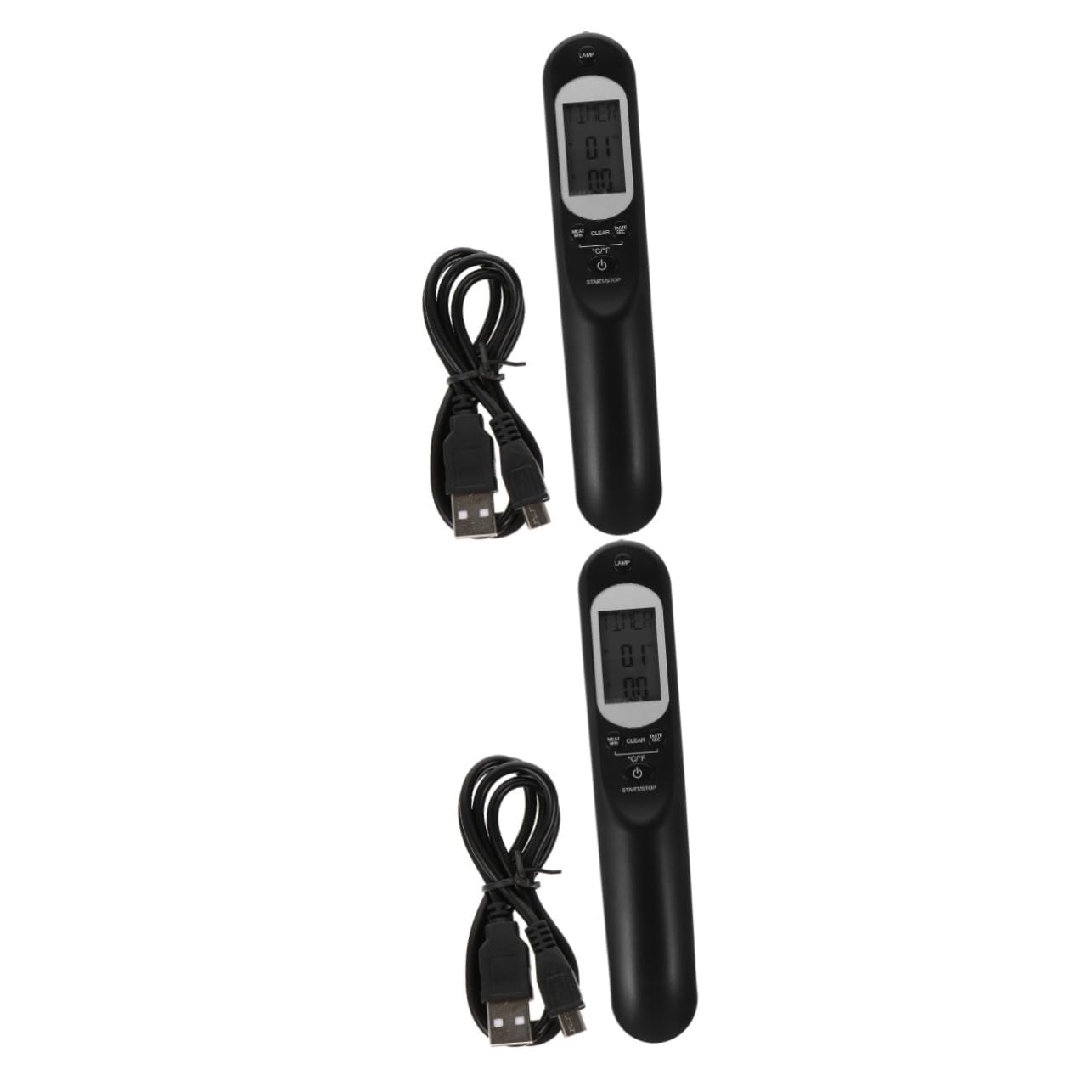 PRETYZOOM 2juegos Digital De Cocina Usb Recargable Para y Bbq Medidor De Temperatura Alarma De Voz Diseño Práctico y Duradero Para Cocción Tipo De Carnes