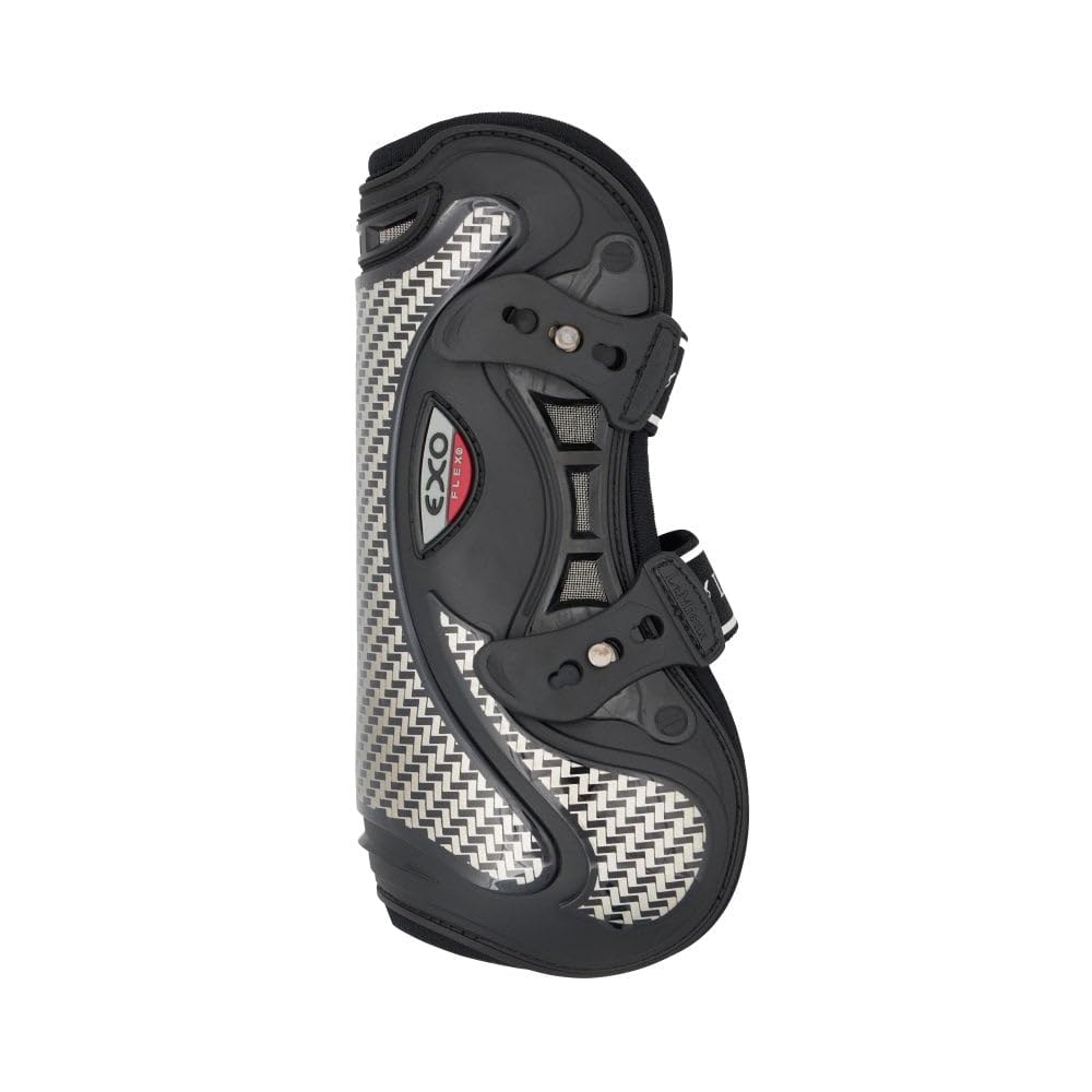 LeMieux Exo-Flex Tendon Boot - Pair of Equestrian Horse Riding Boots - Black/Silver - Medium — image 1