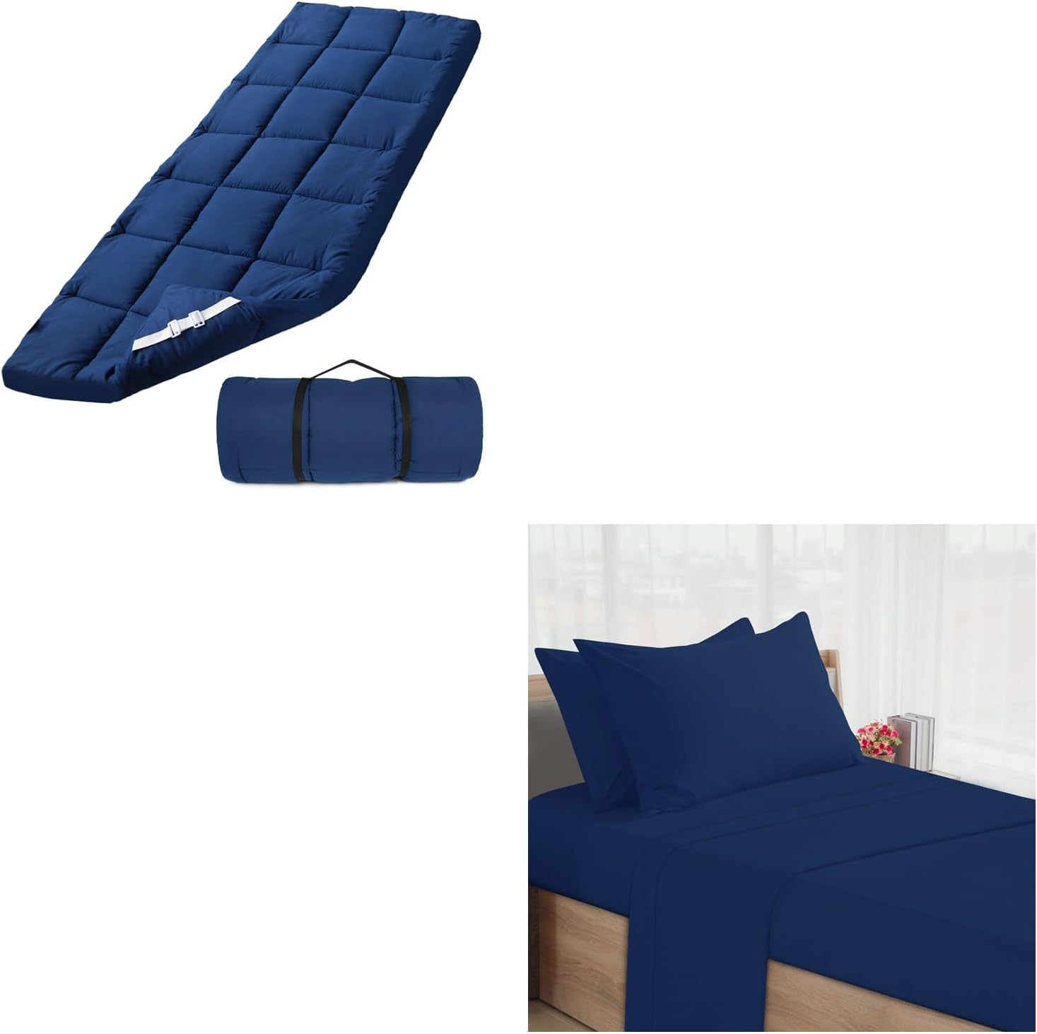 Cot Mattress Topper (Improved Thickness), Quilted Cot Pads