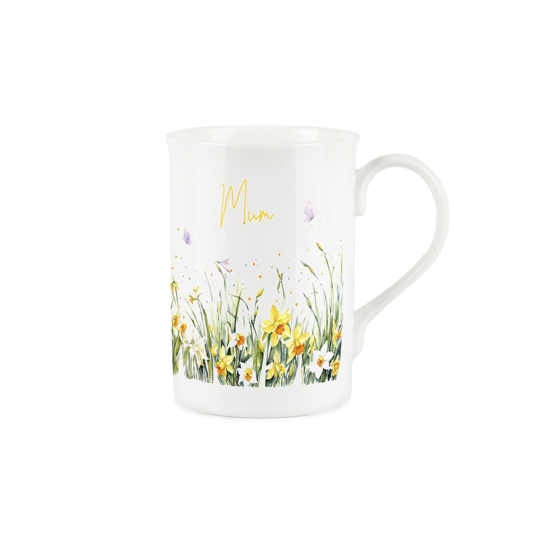 Purely Home Spring Time Daffodils Mum Mug - Yellow Easter Themed Floral Gift/Present for Her - Bone China Coffee/Tea Mug โ image 1