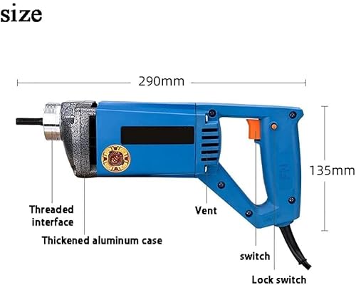Concrete Vibrator Concrete Poker 1200W Electric Industrial Strong Vibrator - 4400 RPM With 1m Hose, Rod Diameter 35mm - Perfect For Concrete Vibrating - Image 5