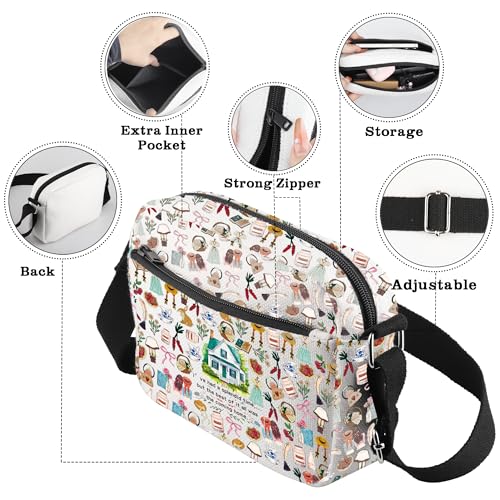 CMNIM Book Inspired Gifts Crossbody Purse Book Literary Shoulder Bag for Movie Fans Gifts3