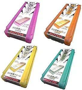 SHAPTON Ha No Kuromaku Ceramic Whetstone (F-set) Medium Grit (#1000) + Fine Grit (#5000) + Fine Grit (#8000) + Ultra Fine Grit (#12000) by Shapton