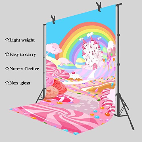 Fuermor 5X7Ft Fairytale Candy World Backdrop Props Cartoon Rainbow And Castle Photography Background For Children Fangfu048 #TOP3