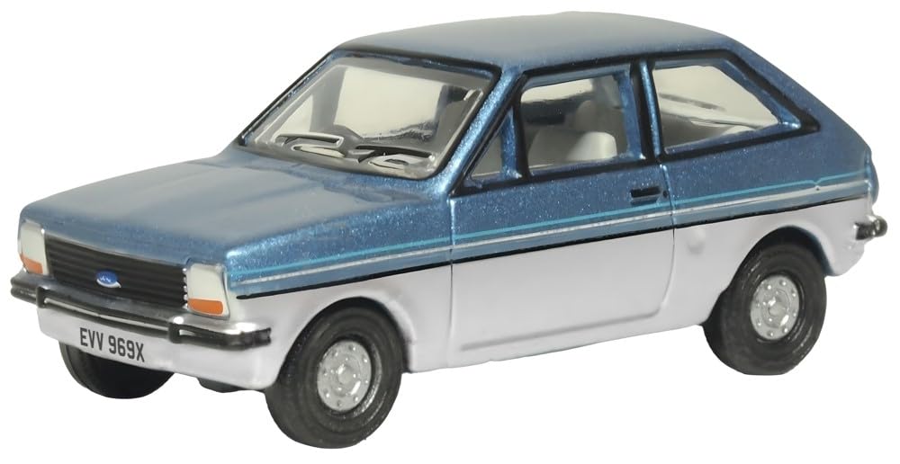 Oxford 76FF007 Ford Fiesta MkI Titan Blue/Strato Silver 1:76 Scale