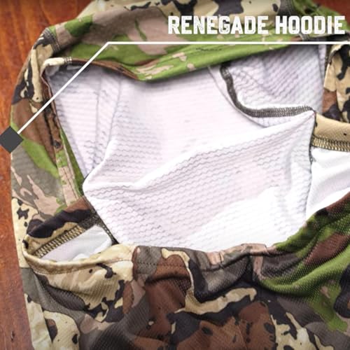 Pnuma Outdoors Renegade Hoodie with Integrated Face Mask, Breathable 4-Way Stretch, Odor Resistant, Beluga (RG-HD-BE)4