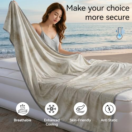 Image of Guohaoi Cooling Throw Blanket for Hot Sleepers, Twin Size 90''x90'' Lightweight Breathable Summer Bed Blanket for Couch, Arc-Chill Q-Max >0.5 Cool Fiber, Lightweight Blanket Light Grey