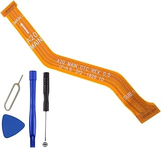 Main CTC Flex Cable Replacement with Samsung Galaxy A20 SM-A205U Motherboard Connector Flex Cable, Charging Port Connector Flex Cable incl Tools