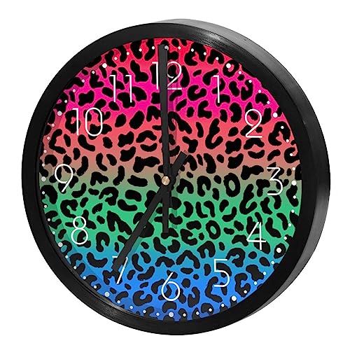 Horloge murale silencieuse de qualité supérieure style léopard