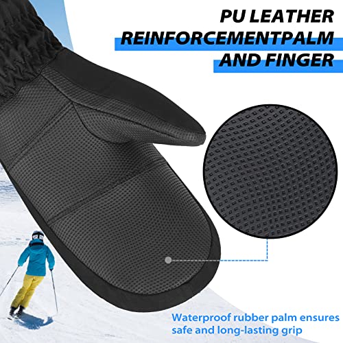 Achiou Kids Ski Gloves, Insulation Waterproof Winter Toddlers Mittens, 5M Thinsulate Warm Snow Gloves For Boys Grils #TOP1