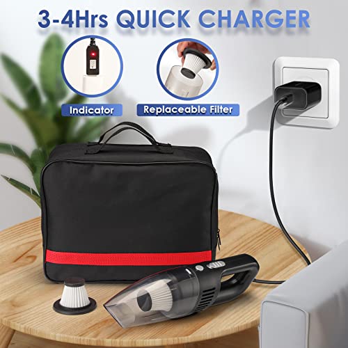 58 Pcs Car Cleaning Kit, Wireless Handheld Vacuum, Car Interior Detailing Kit With Cleaning Gel, Duster, Brush,Towels,Windshield Cleaner For Car Detailing Kit, Complete Car Cleaning Supplies #TOP6