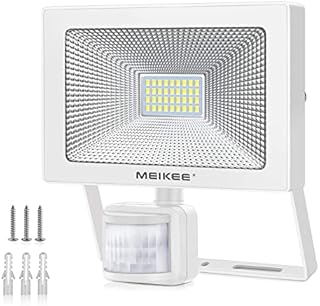 MEIKEE Outdoor Security Light Motion Sensor 30W LED PIR Light IP66 Waterproof LED Flood Lights for Garden Backyard Garage Doorways 6500K Daylight White