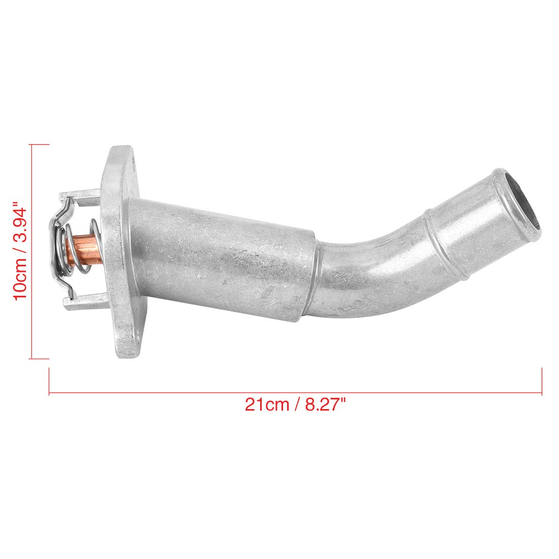 X AUTOHAUX 12572988 12602913 Car Vehicle Thermostat Housing for Chevrolet Trailblazer 2002-2009 for GMC Envoy 2002-2009 for Buick Rainier 2004-2007 4.2L Water Pump Thermostat