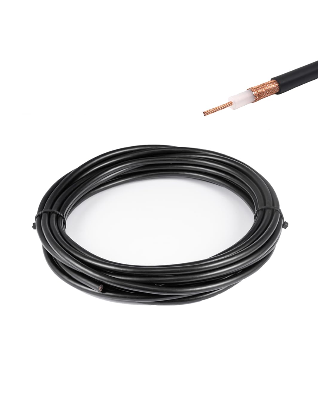 Vecys Câble Coaxial RF RG58 16.4FT/5M