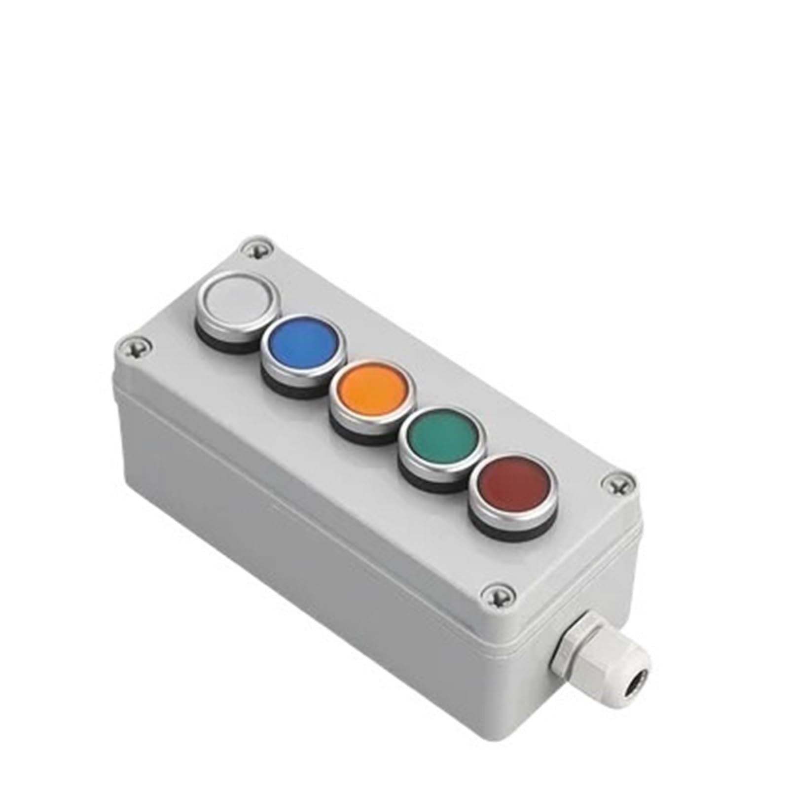 Boîte de commande pour réservoir d'eau avec bouton fléché et arrêt d'urgence électrique industriel