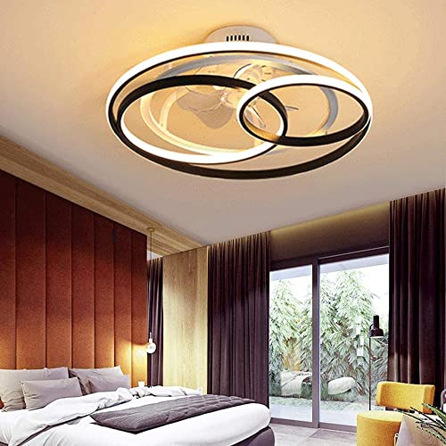Ventilateur de plafond LED lampe moderne silencieuse à intensité variable - 2