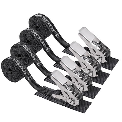 Ayaport stainless steel ratchet tie down straps 8' (pack of 4)
