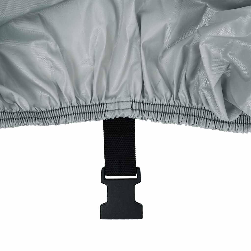 vidaXL Bootsplane mit 4 Schnallenriemen Bootsabdeckplane Bootsabdeckung Bootspersenning Bootshaube Boot Abdeckung Schutz Haube Hülle Grau 830x450cm